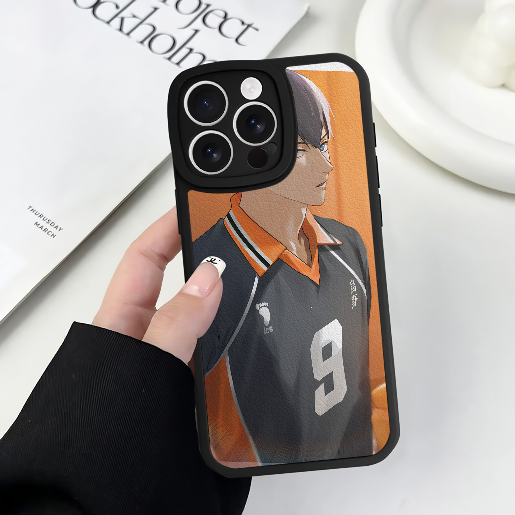 （画像用） ハイキュー!! Haikyu!! 【iPhone 16シリーズ対応】シリコンスマホケース（レザー調） 材質：シリコン